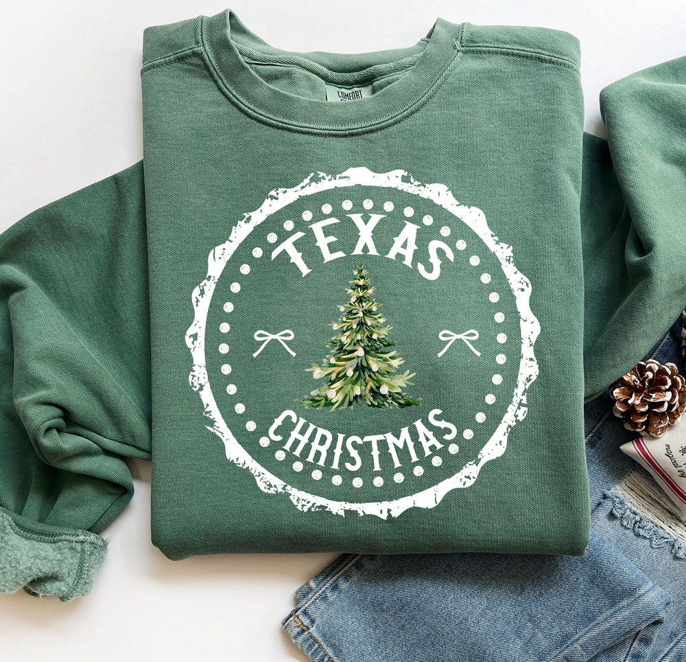 State Christmas Stamp Texas DTF transfer design – image 1