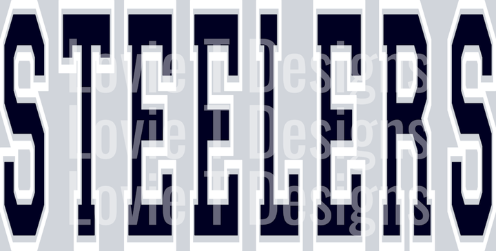 STEELERS NAVY AND WHITE ATHLETIC OVERSIZED