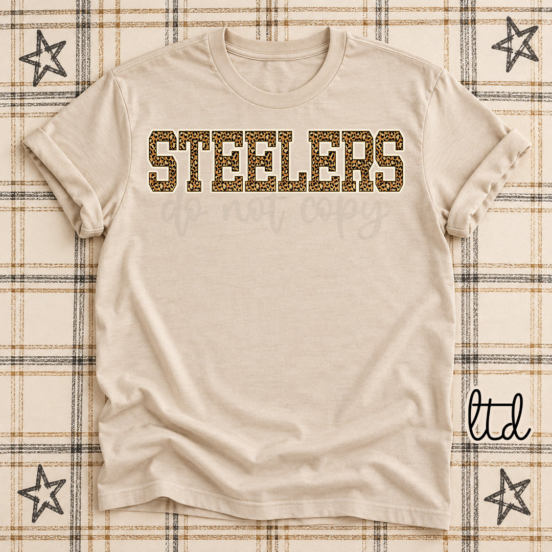 Steelers Dark Leopard Mascots DTF transfer