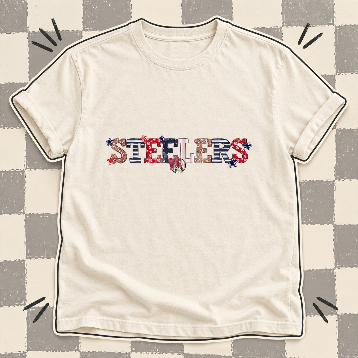 Mixed Doodle Baseball Mascots – Ballpark Classic Steelers design