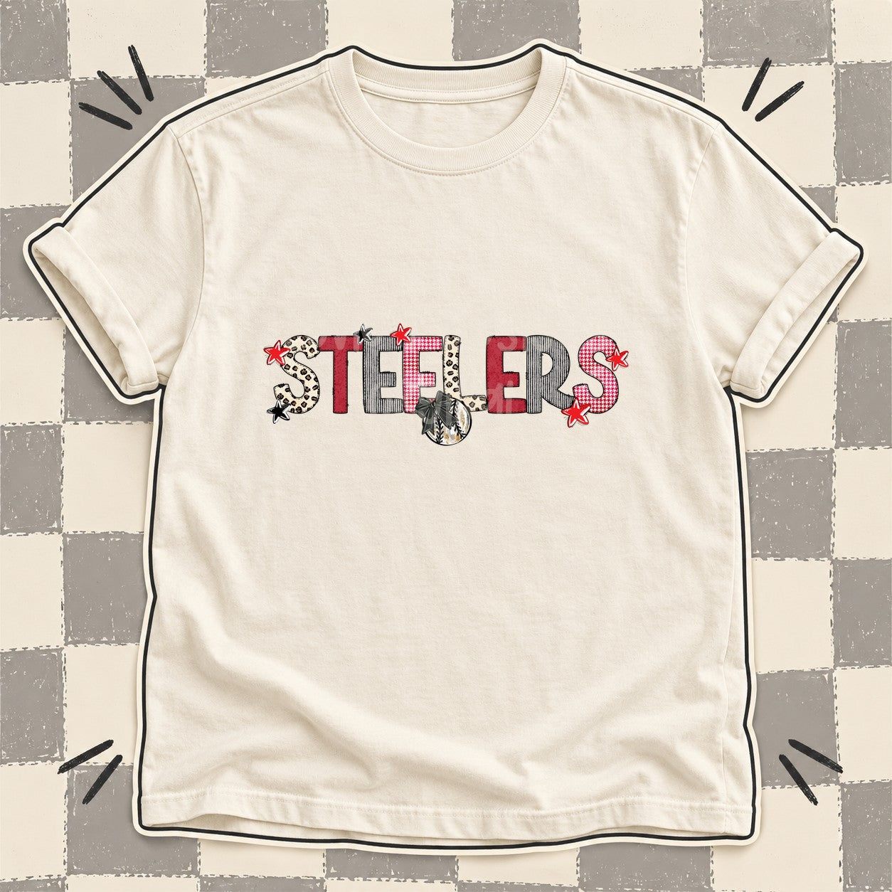 Mixed Doodle Baseball Mascots – Stitched Ballpark Steelers design