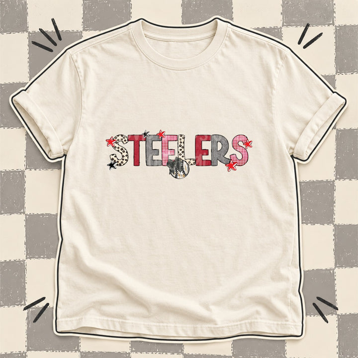 Steelers Mixed Doodle Baseball Mascots – Stitched Ballpark DTF transfer mockup