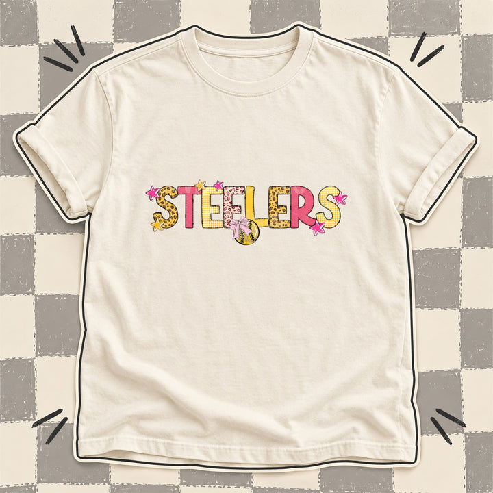 Steelers Mixed Doodle Softball Mascots – Sunshine Leopard DTF transfer mockup