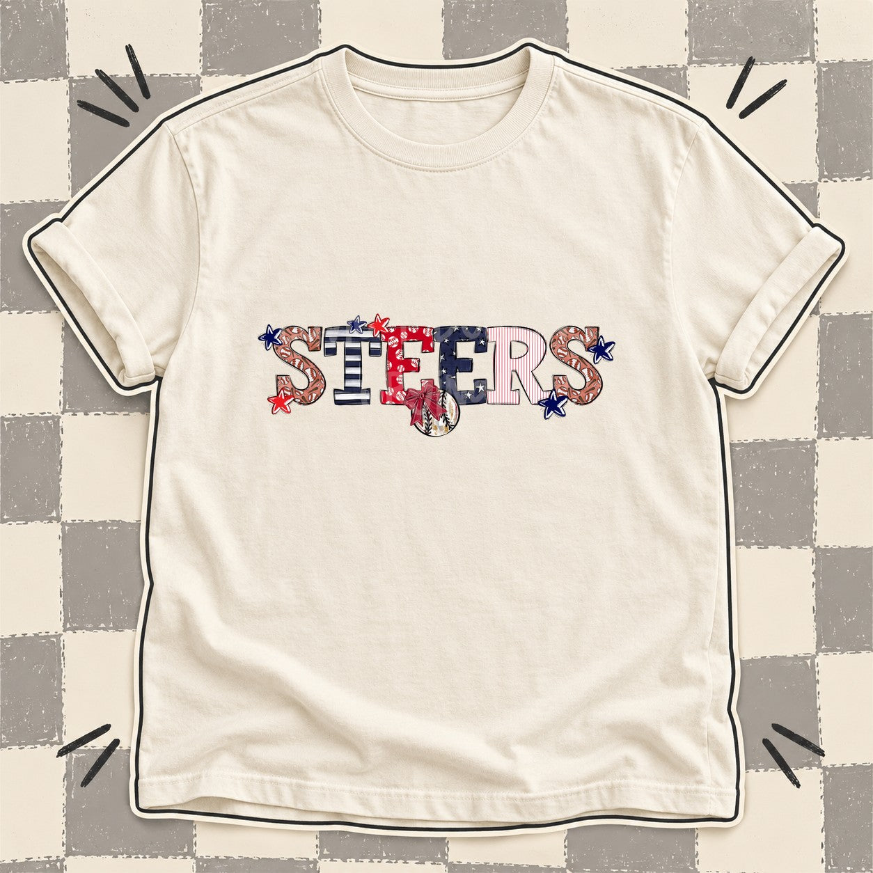 Mixed Doodle Baseball Mascots – Ballpark Classic Steers design