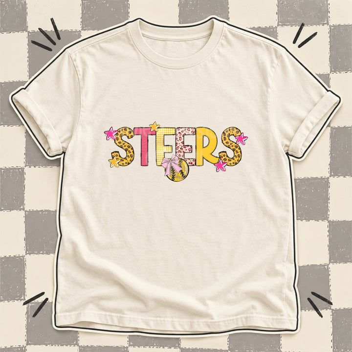 Steers Mixed Doodle Softball Mascots – Sunshine Leopard DTF transfer mockup