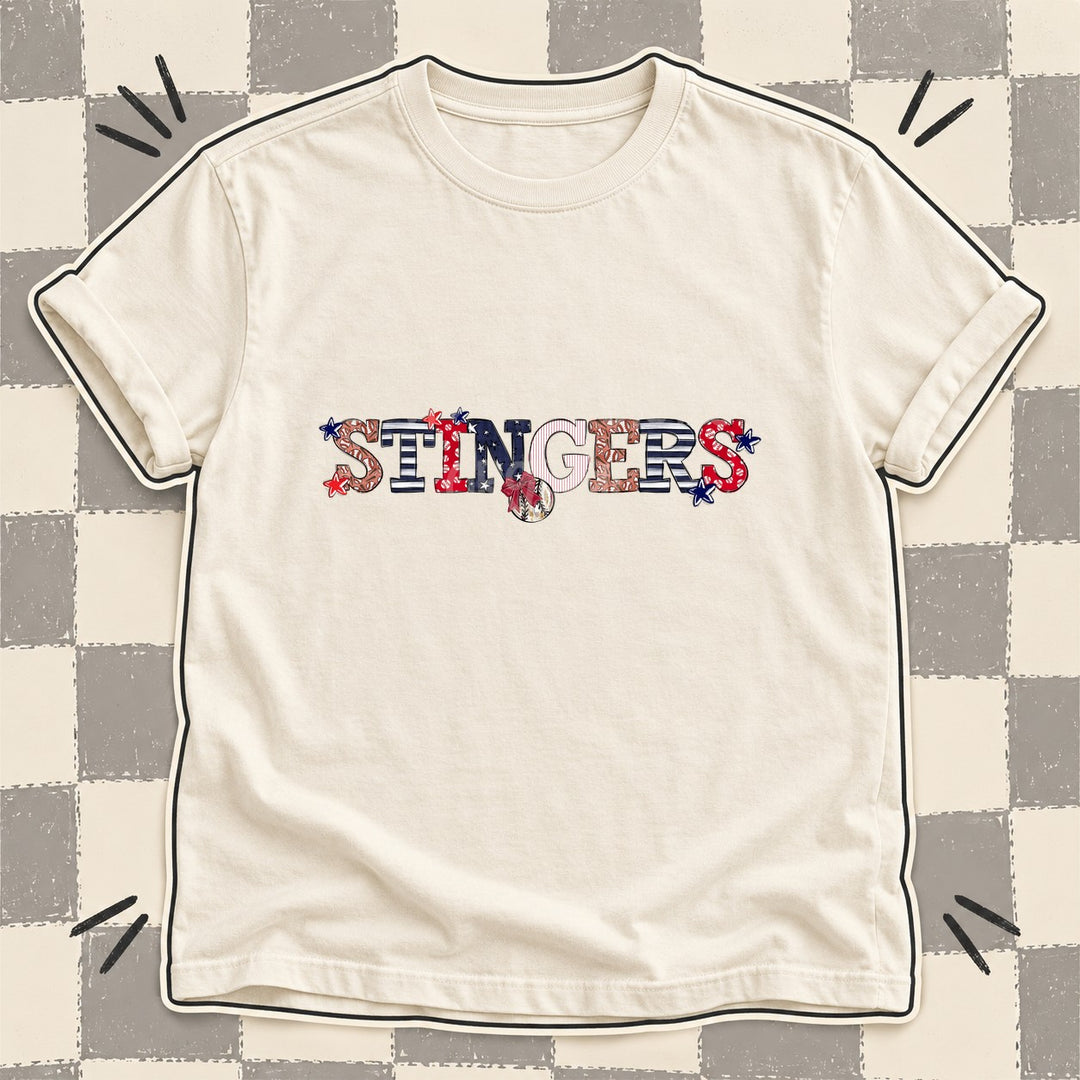 Stingers Mixed Doodle Baseball Mascots – Ballpark Classic DTF transfer mockup