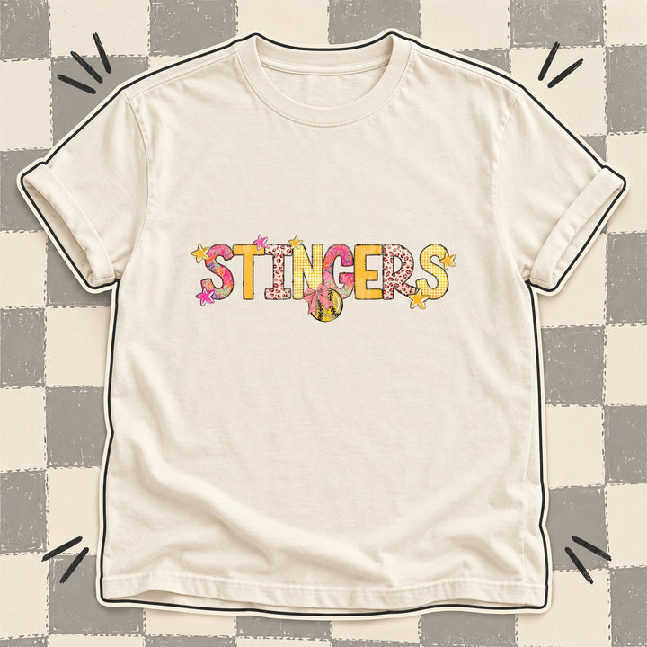 Stingers Mixed Doodle Softball Mascots – Softball Brights DTF transfer mockup