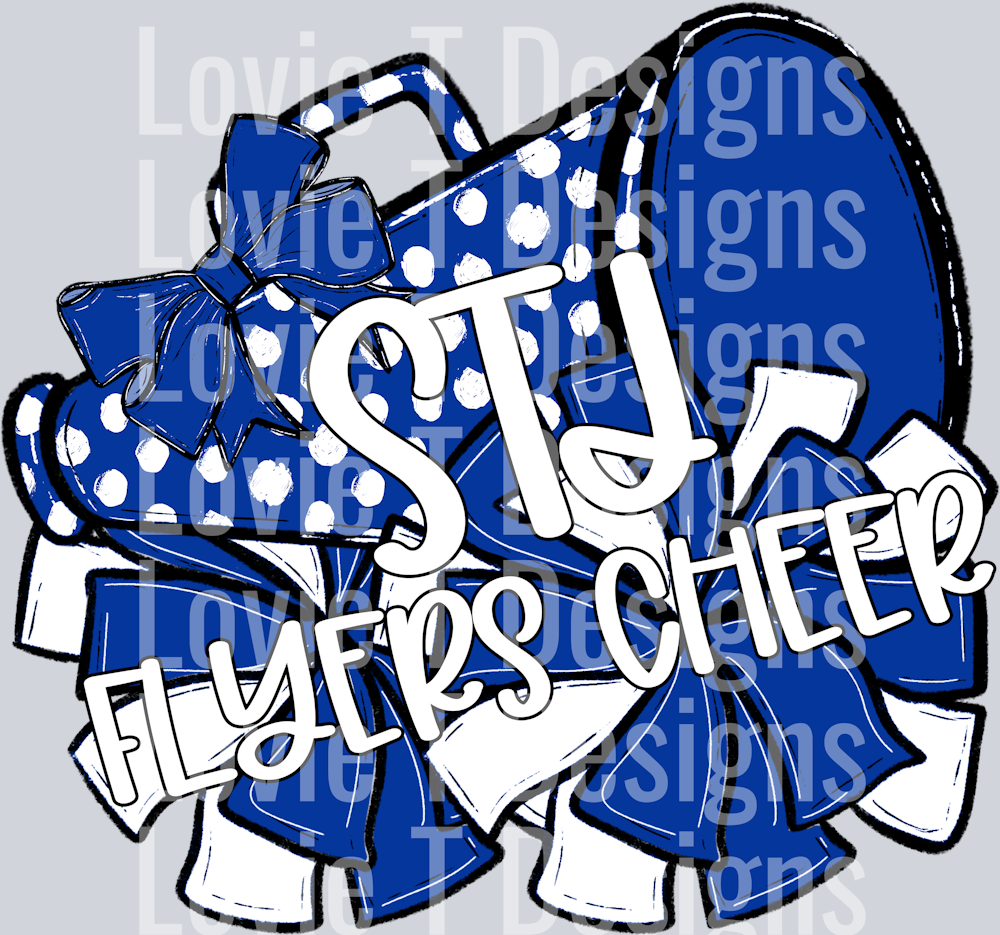 STJ FLYERS CHEER ROYAL SO SPORTY MEGAPHONE