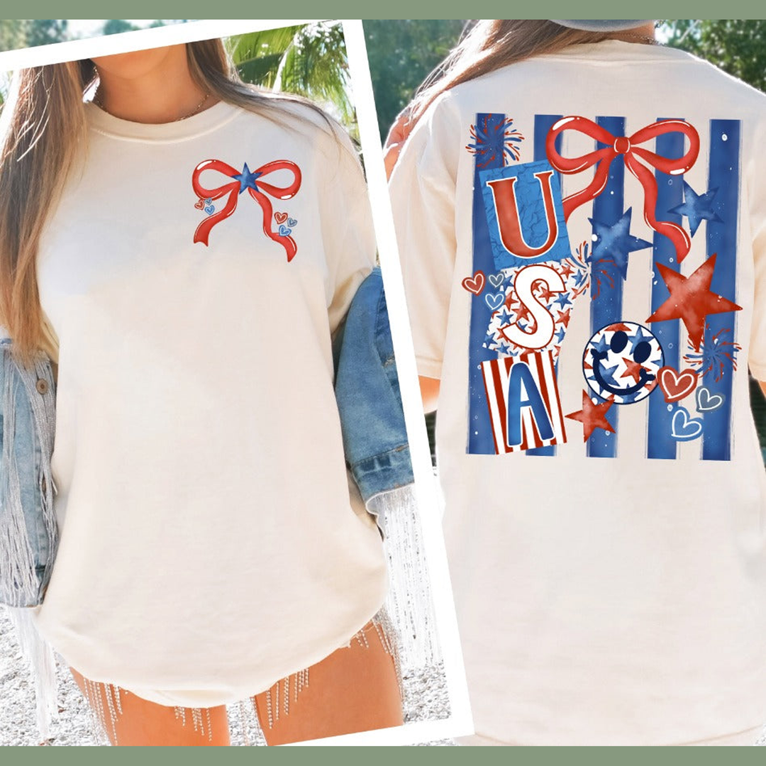 Stripe USA Pocket – DTF Transfer