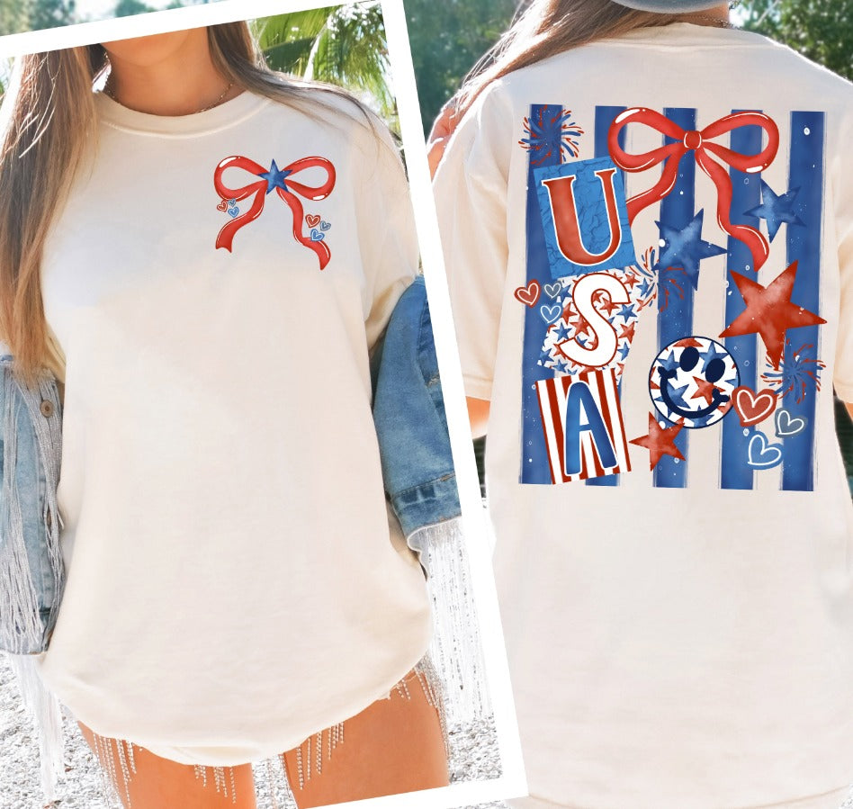 Stripe USA Pocket DTF transfer design