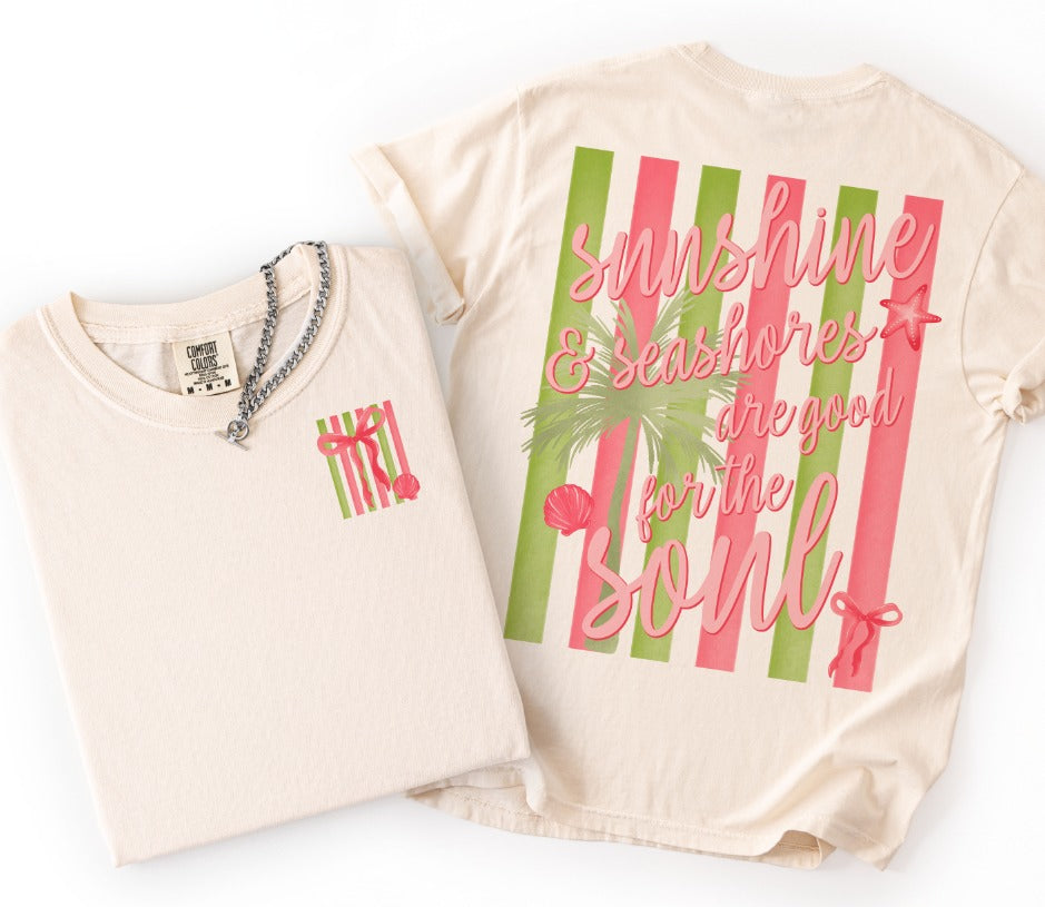 Sunshine and Seashores DTF transfer design