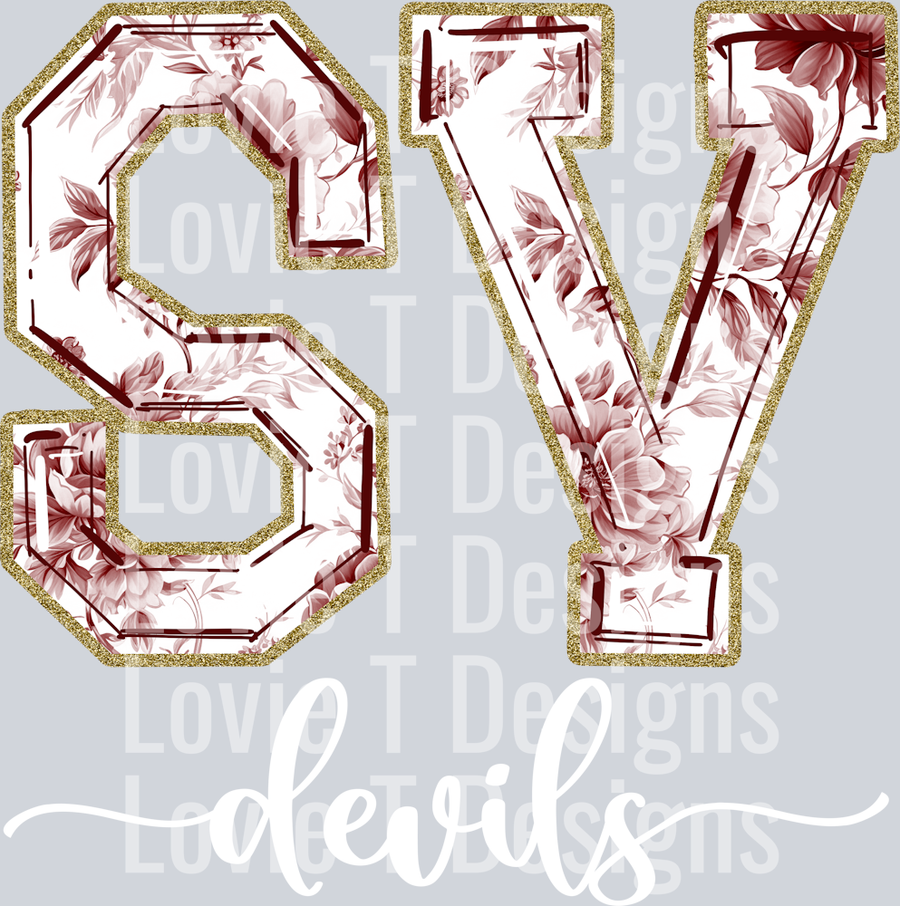 SV DEVILS MAROON TOILE
