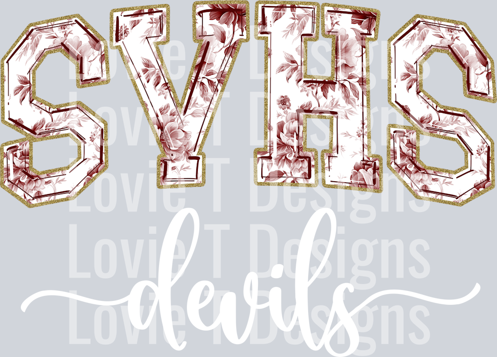 SVHS DEVILS TOILE MAROON