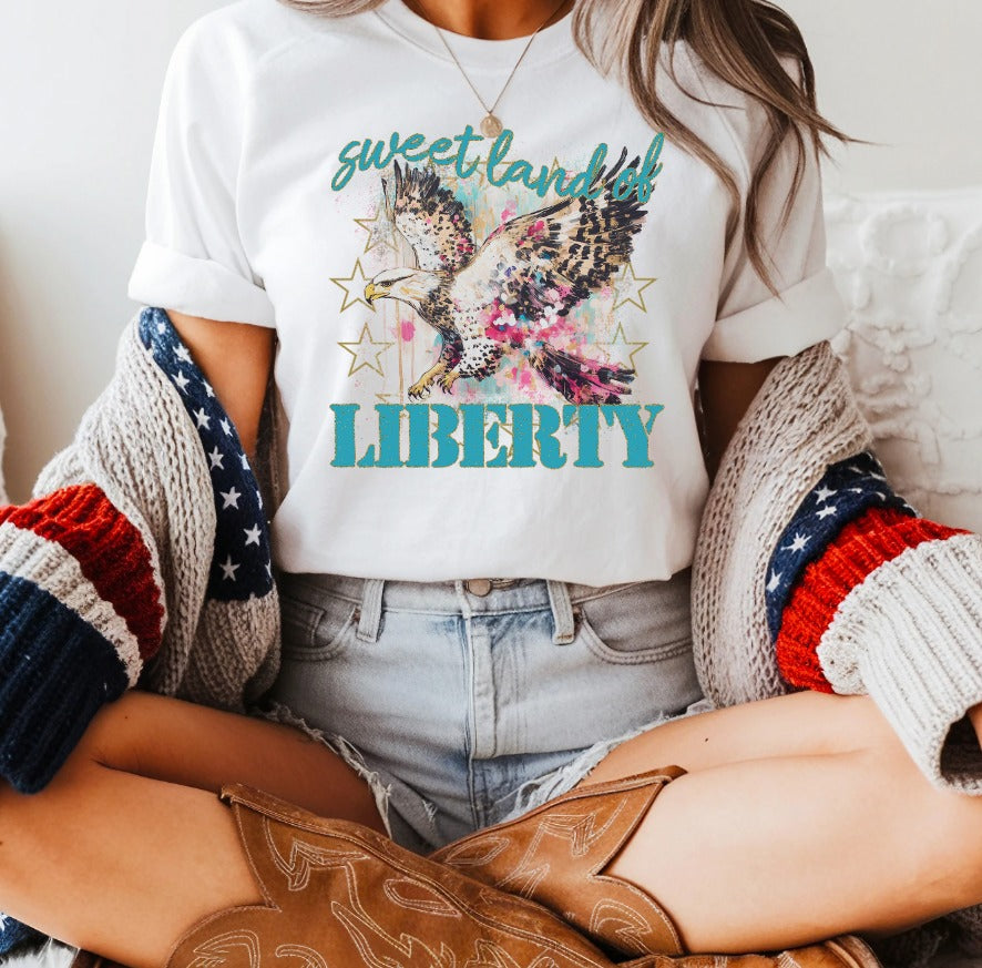 Sweet Land of Liberty DTF transfer design