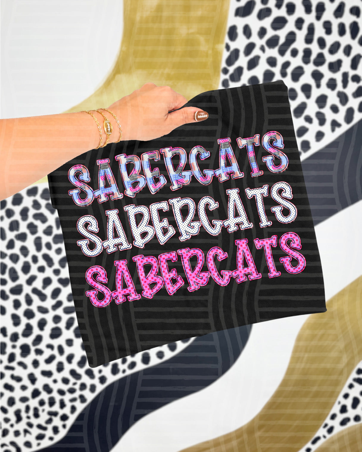 Dolly Tri Stacked Mascots Sabercats design
