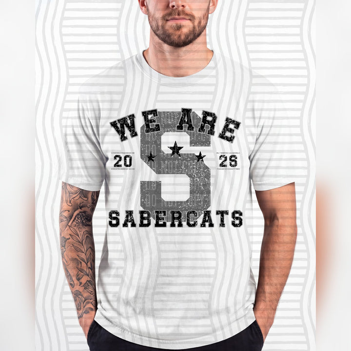 Sabercats Varsity Initials Mascots DTF transfer