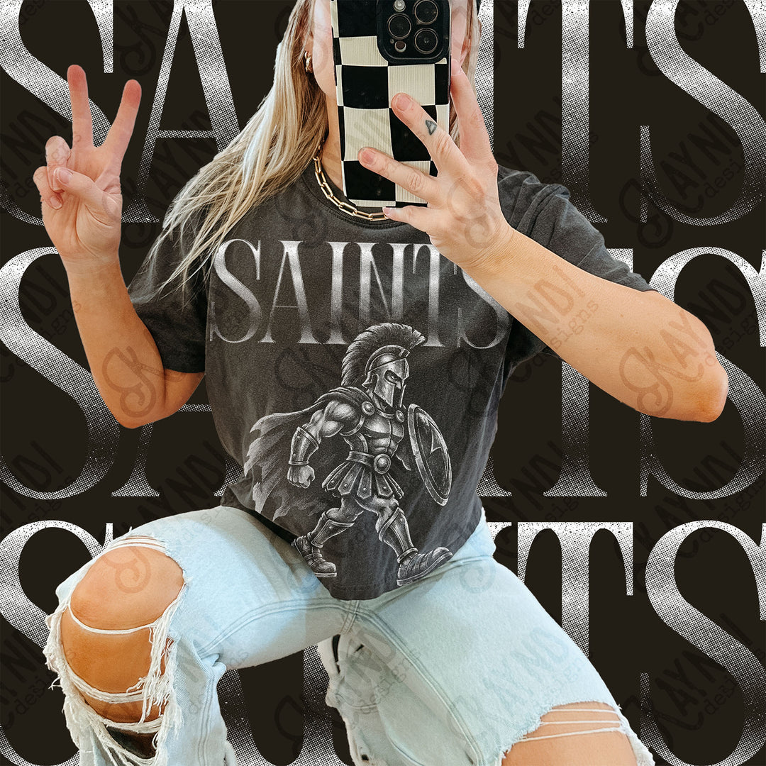 Halftone Mascots Saints 2 DTF transfer mockup