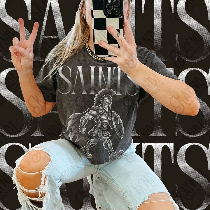 Halftone Mascots Saints 2 DTF transfer mockup