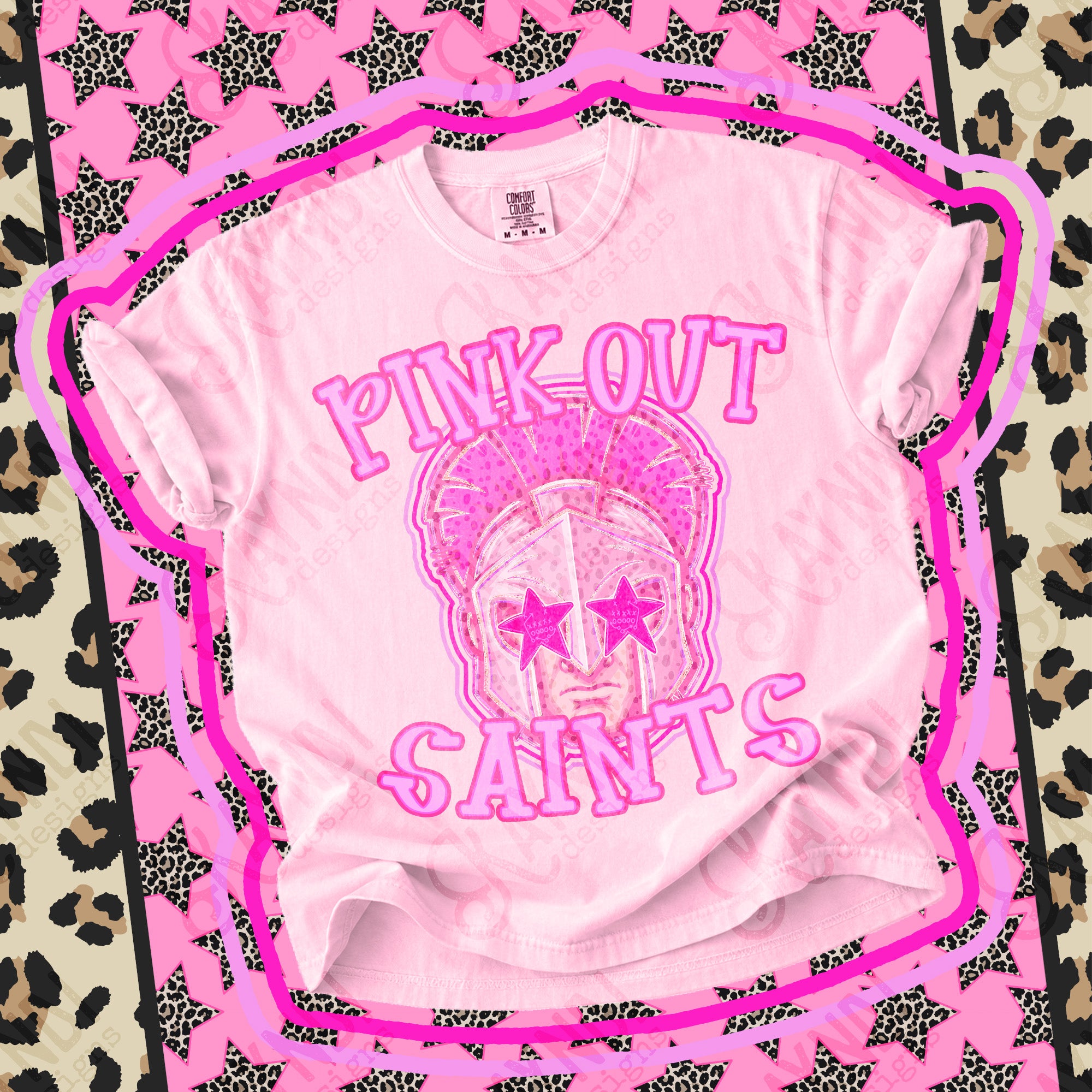 Pink Out Mascots Saints 2 mockup
