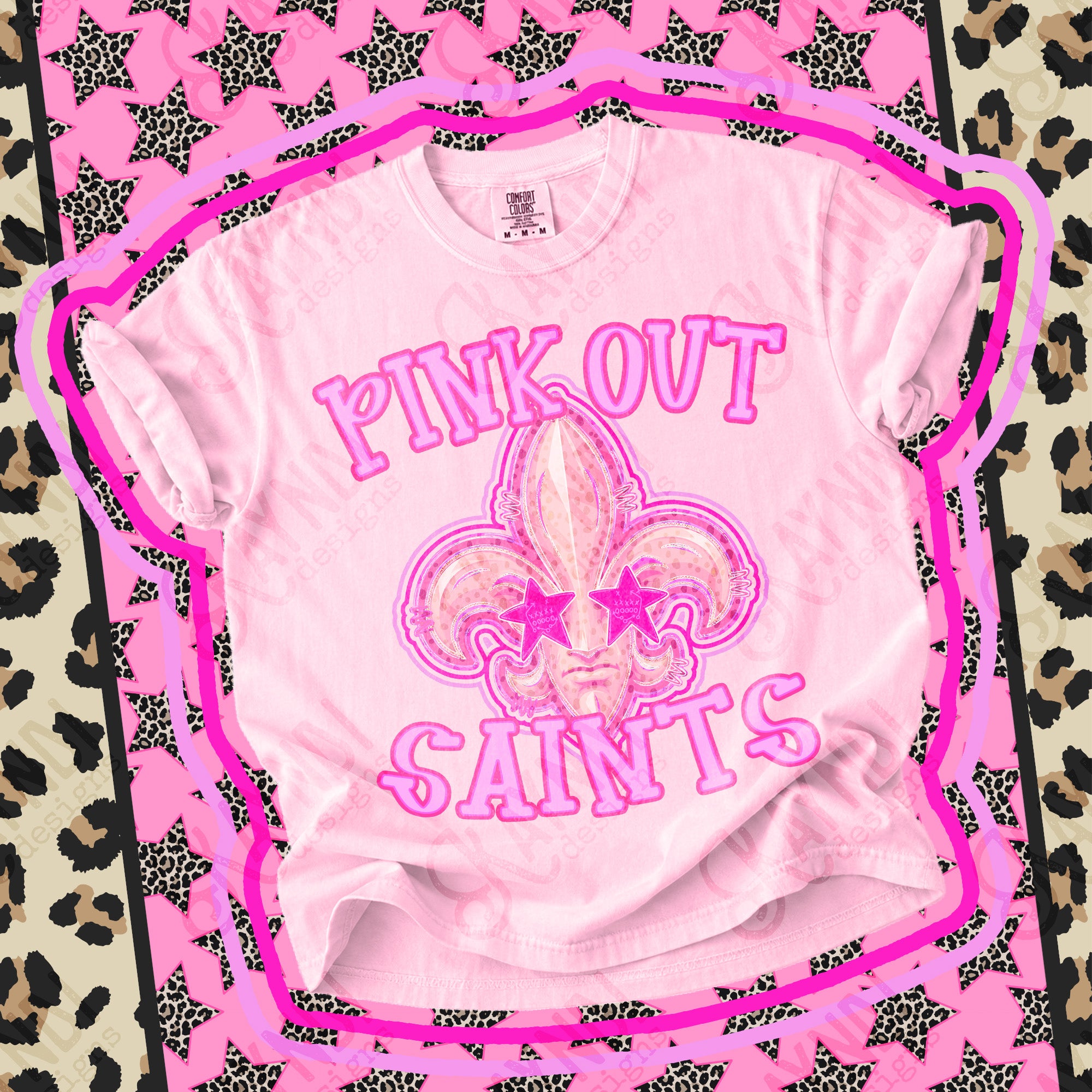 Pink Out Mascots Saints mockup