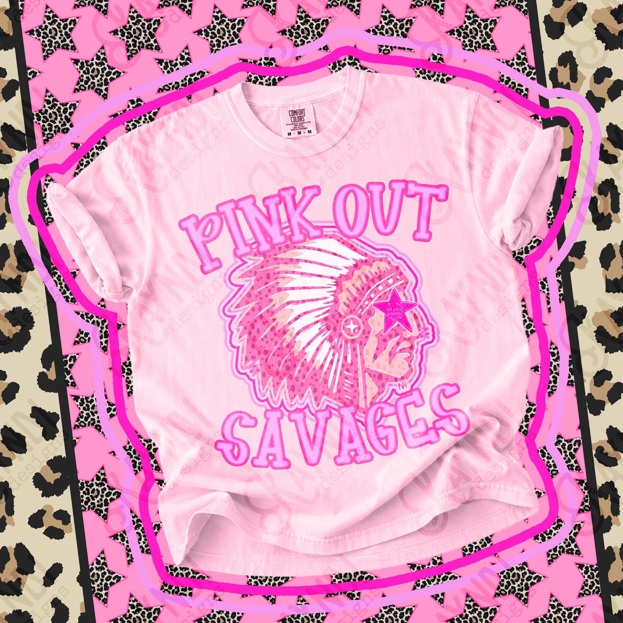 Pink Out Mascots Savages 3 mockup