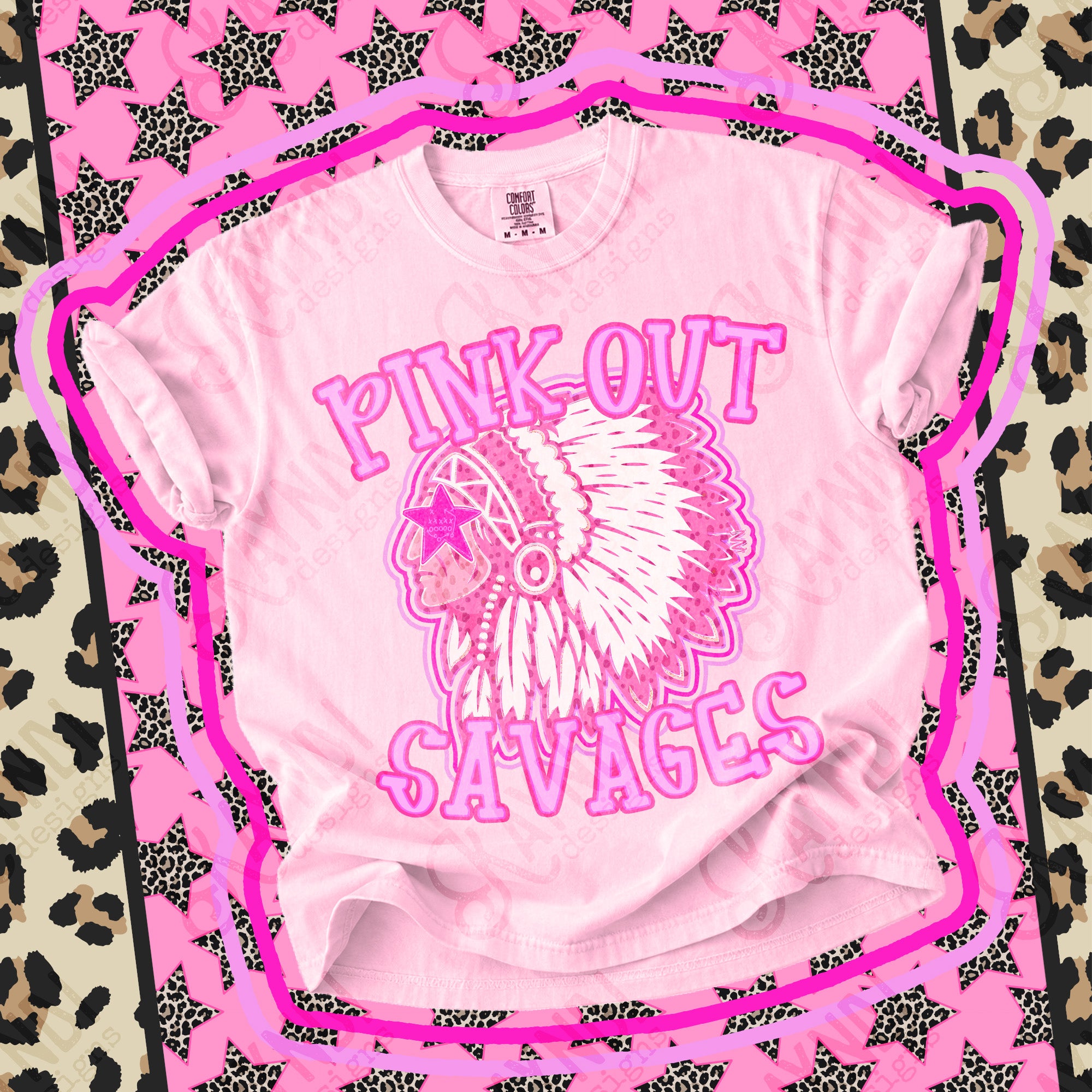 Pink Out Mascots Savages mockup