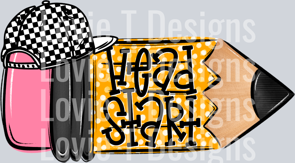 School Pencil Doodle Boy Headstart