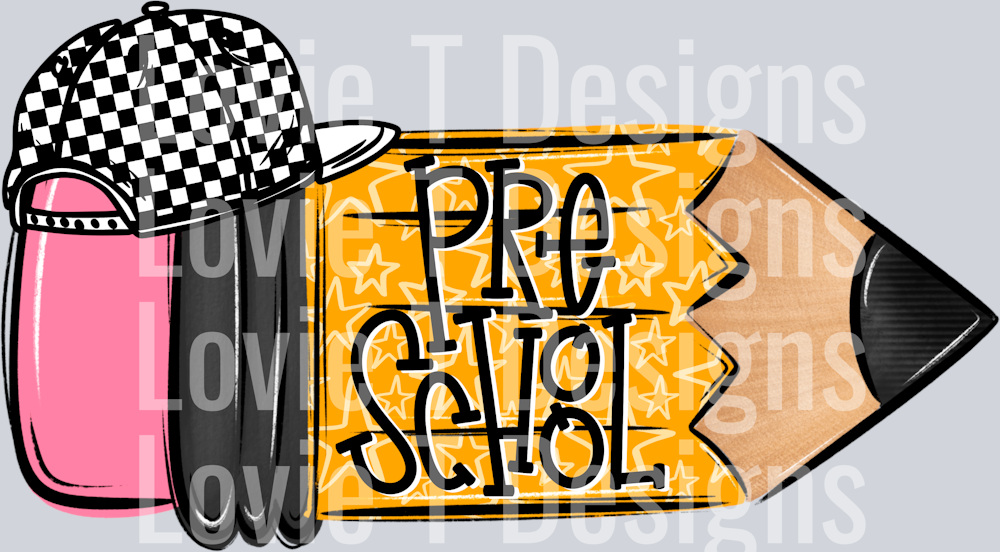 School Pencil Doodle Boy Preschool