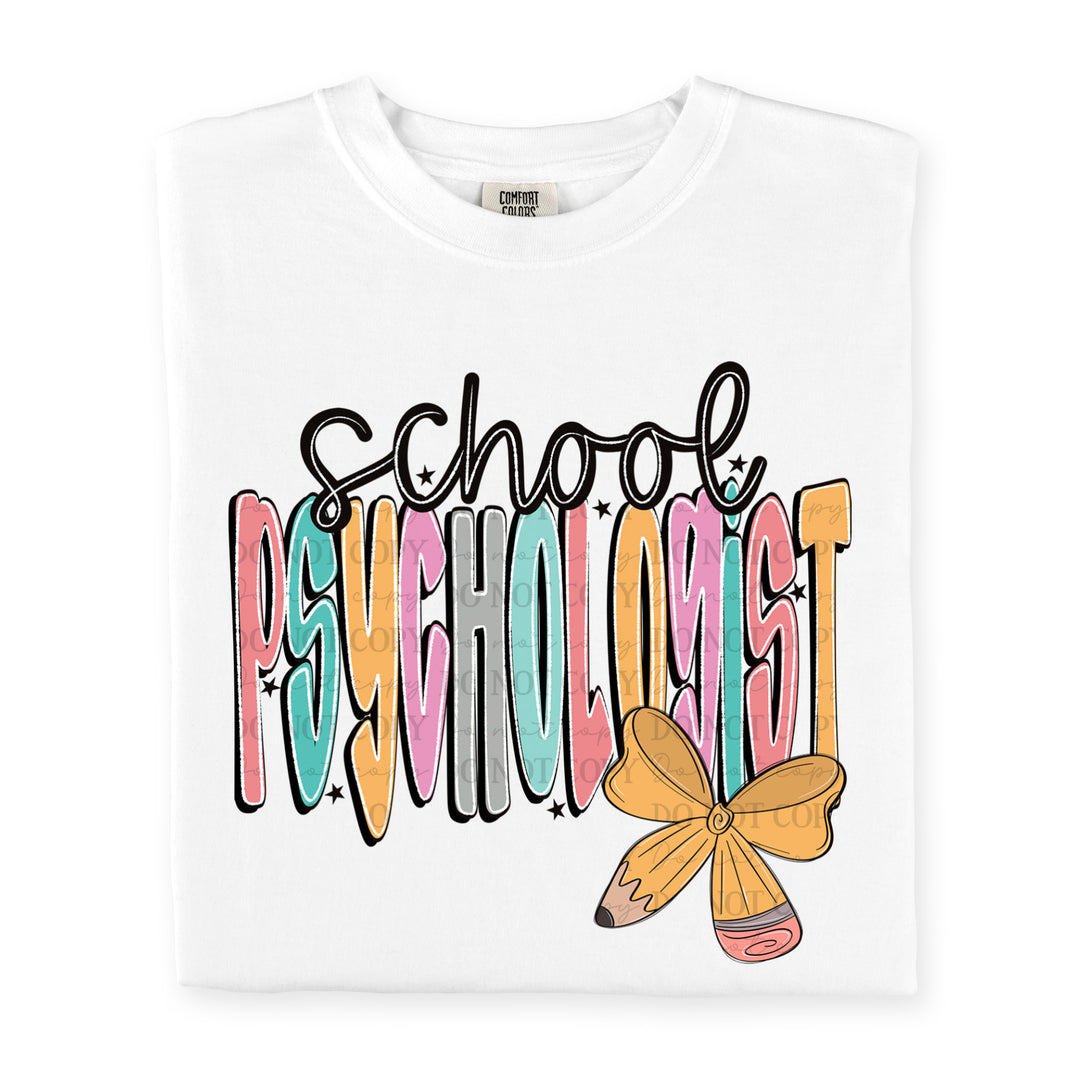 SCHOOL PSYCHOLOGIST  DOODLE BOW
