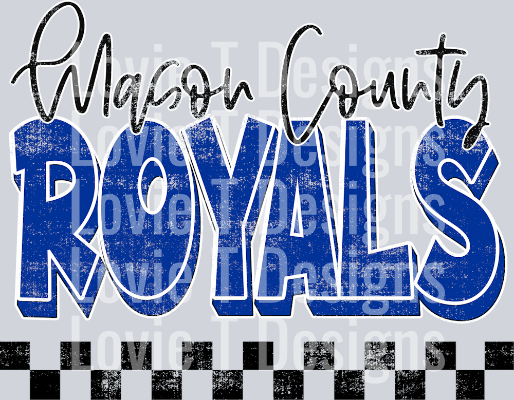 School Spirit Grunge MASCON COUNTY ROYALS SB