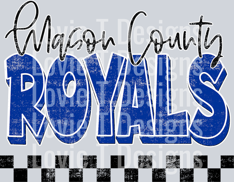 School Spirit Grunge MASCON COUNTY ROYALS SB
