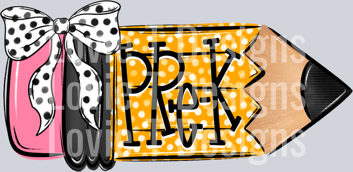 SchoolPencilDoodleGirlPreK
