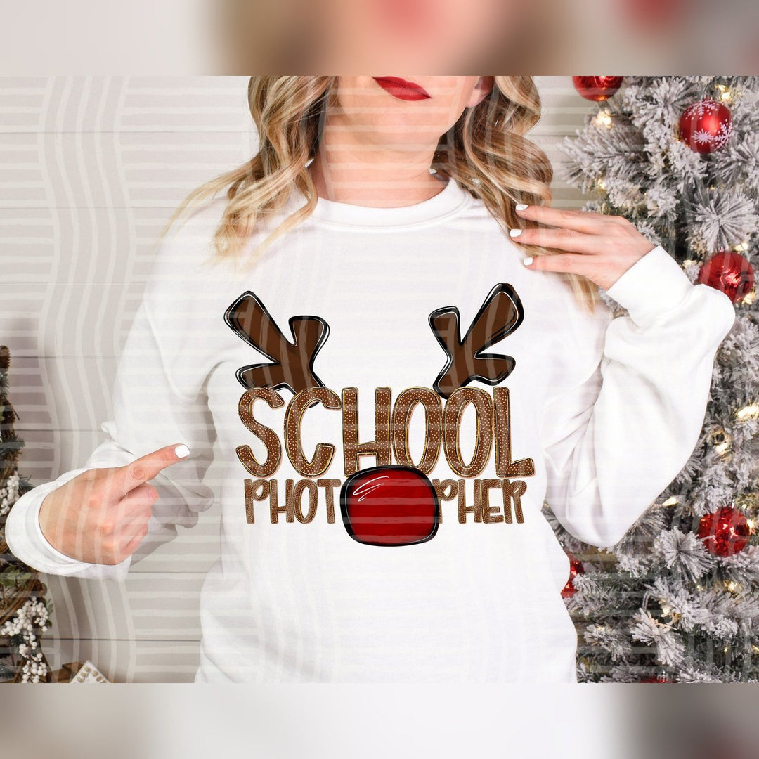 School Photographer Deer Antler School Staff DTF transfer