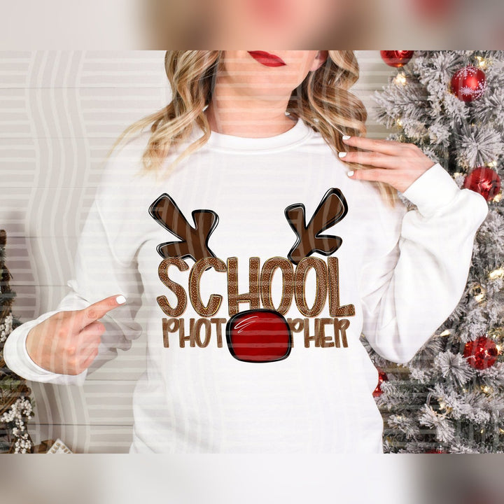 School Photographer Deer Antler School Staff DTF transfer