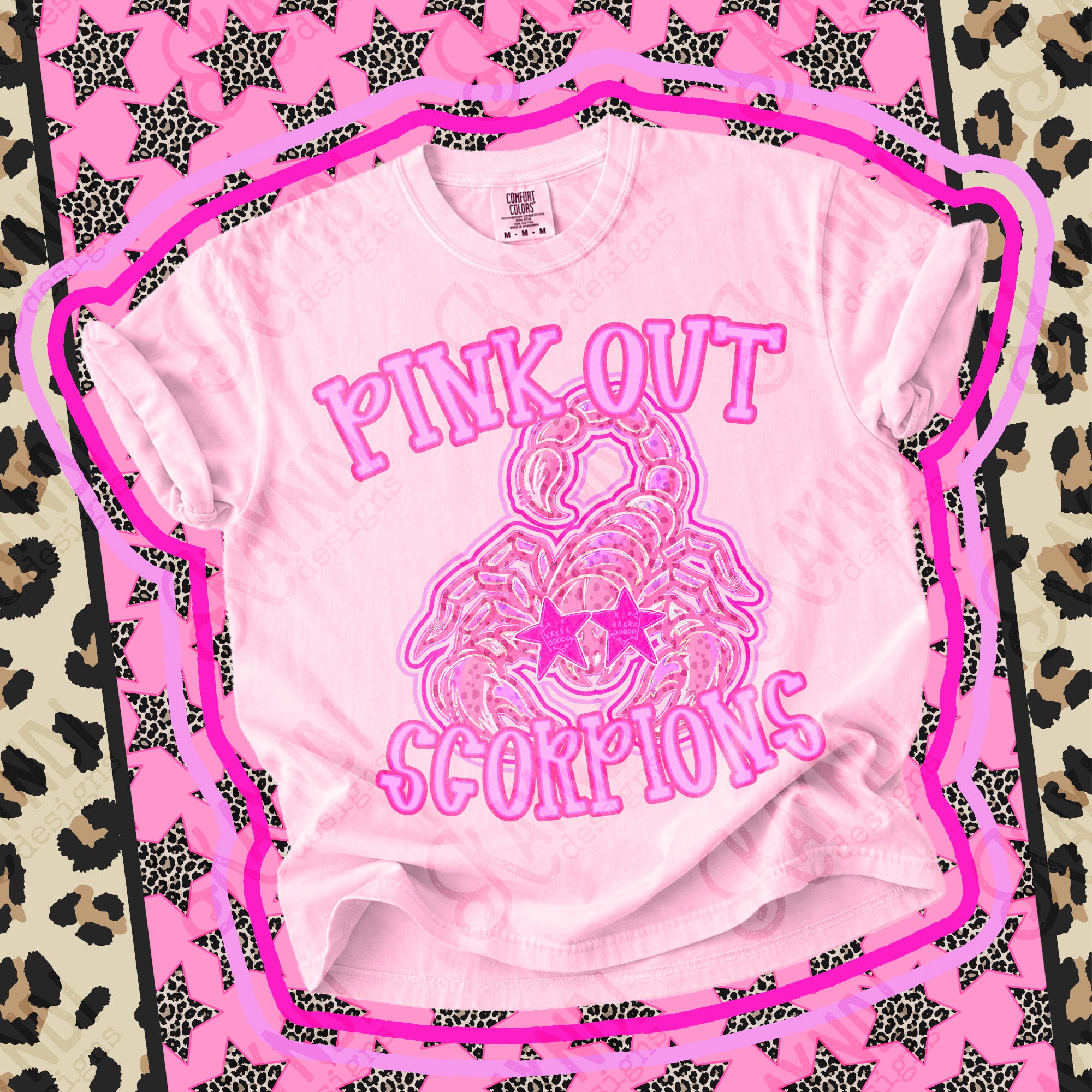 Pink Out Mascots Scorpions mockup