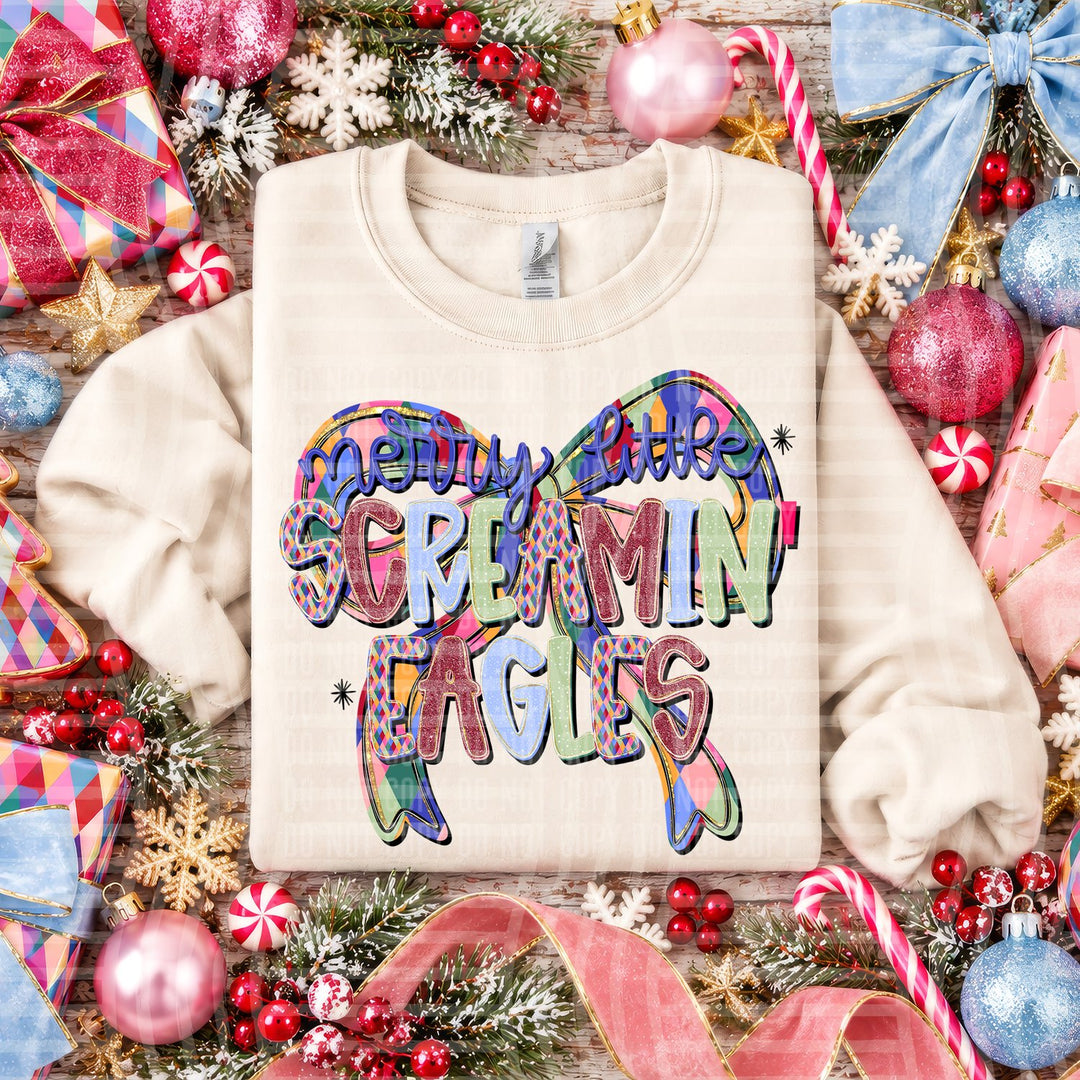 Screamin' Eagles Merry Little Mascots DTF transfer
