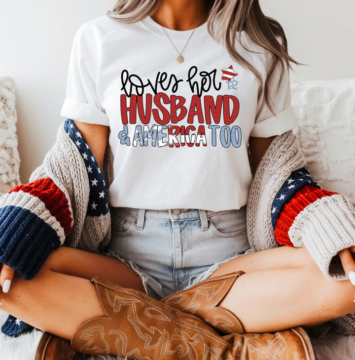 LOVES HER AMERICA TOO HUSBAND