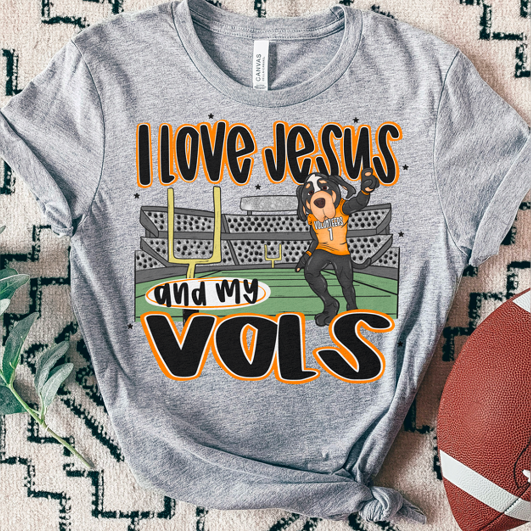 I Love Jesus and My Vols – DTF Transfer – product image