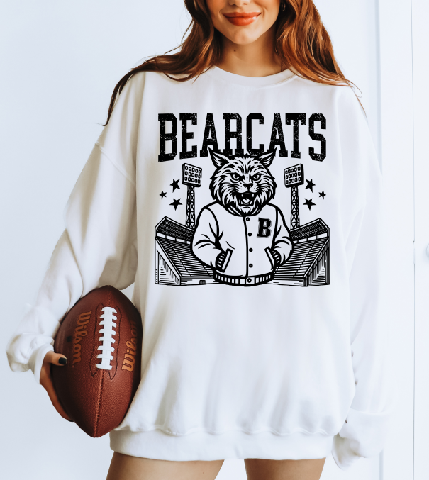 Bearcats Letterman DTF transfer design – image 1