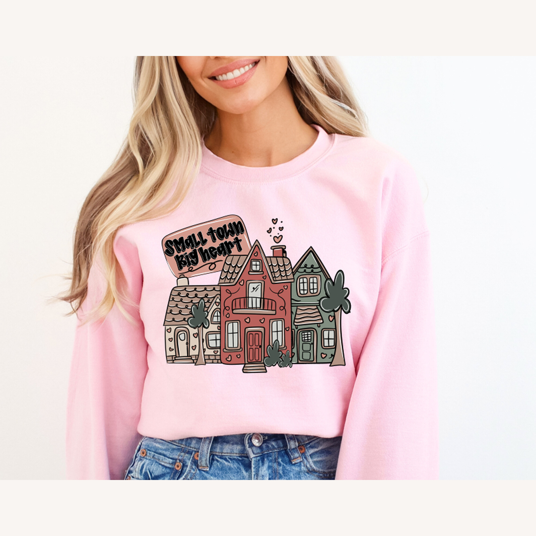 Small Town Big Heart Cottage Style – DTF Transfer