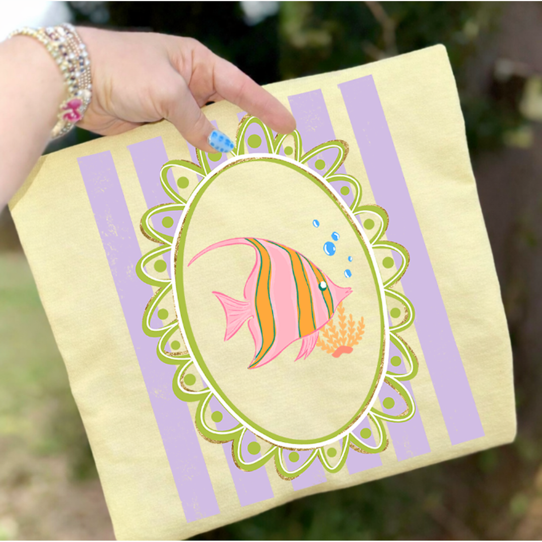 Fish Stripe Lavender – DTF Transfer – product image
