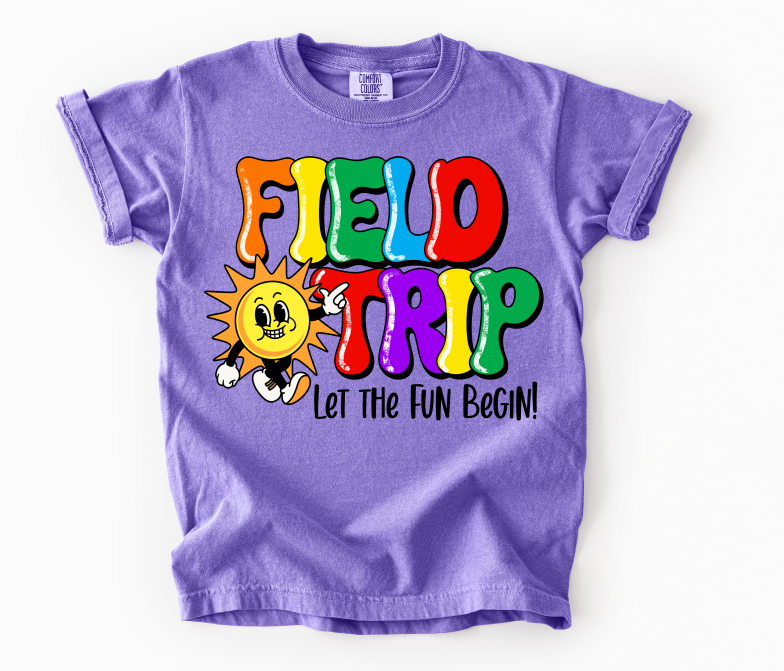 Field Trip Fun Begin Black DTF transfer design