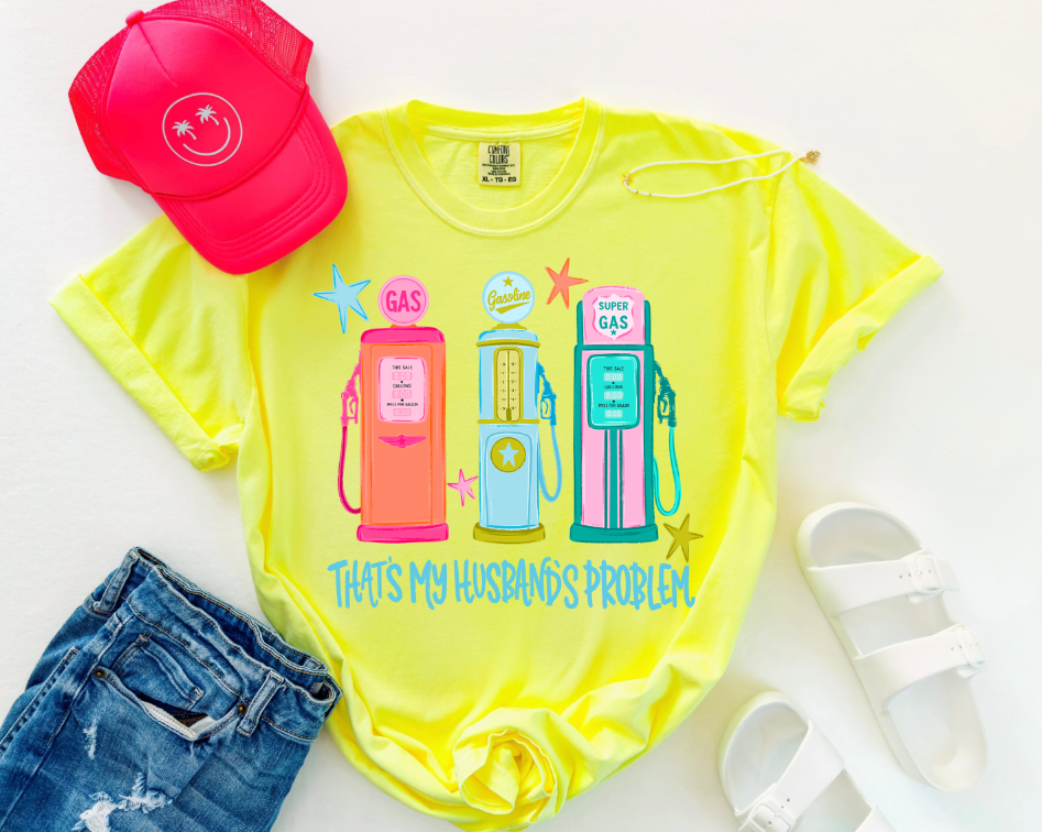 Husbands Problem Blue everyday humor DTF transfer design