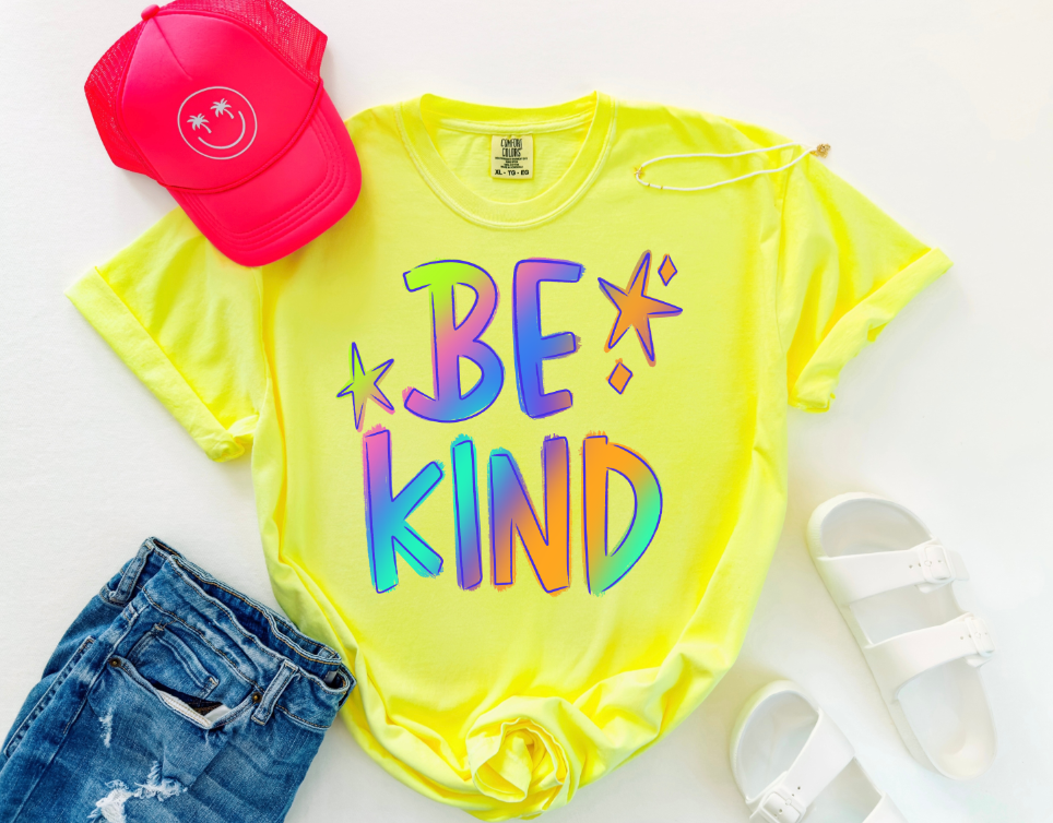 BE KIND faith DTF transfer design