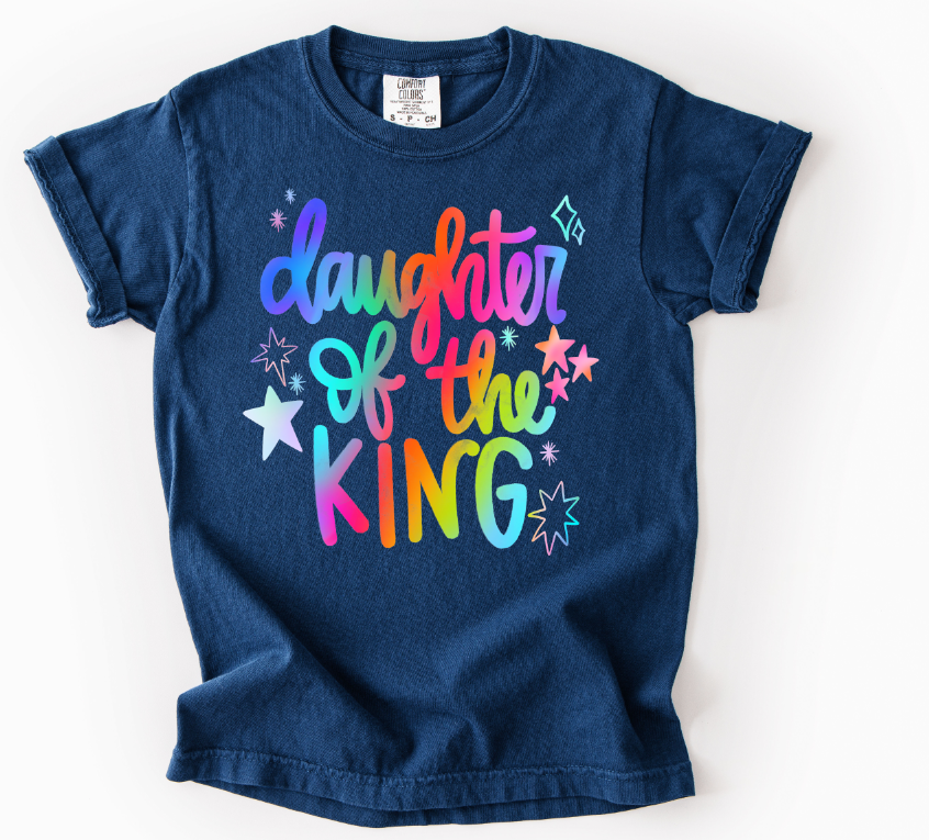 DAUGHTER OF THE KING faith DTF transfer design