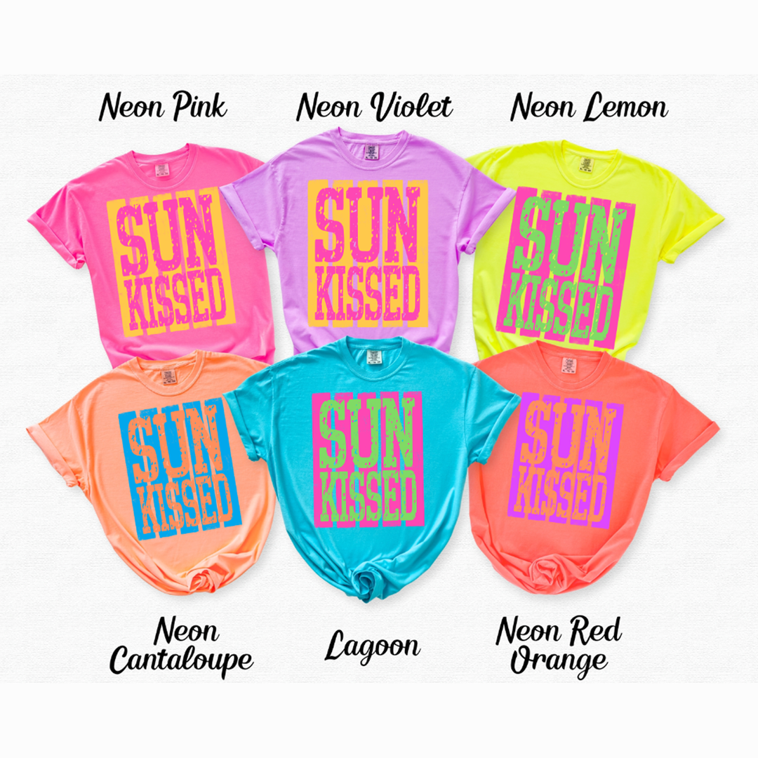 Sunkissed Coral Blue – DTF Transfer