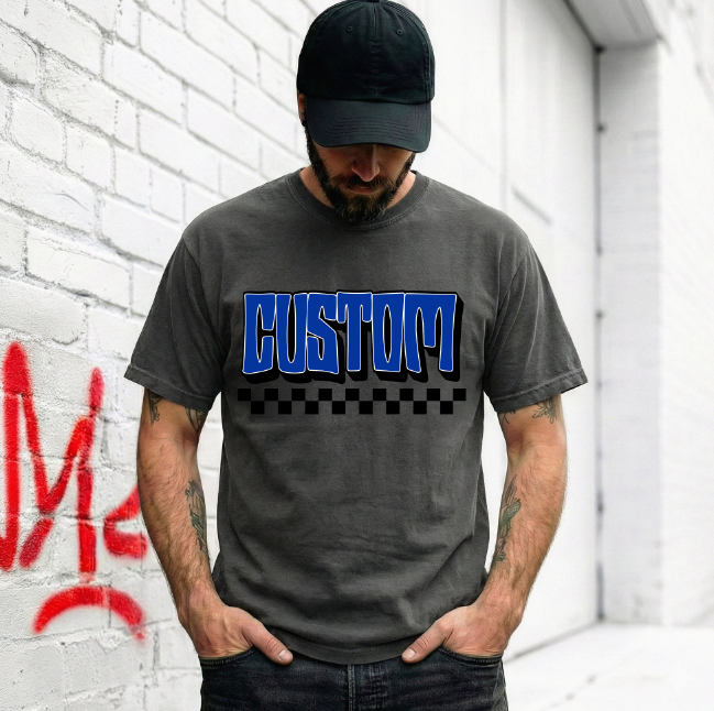 RETRO CHECKERS SOLID - CUSTOMIZABLE
