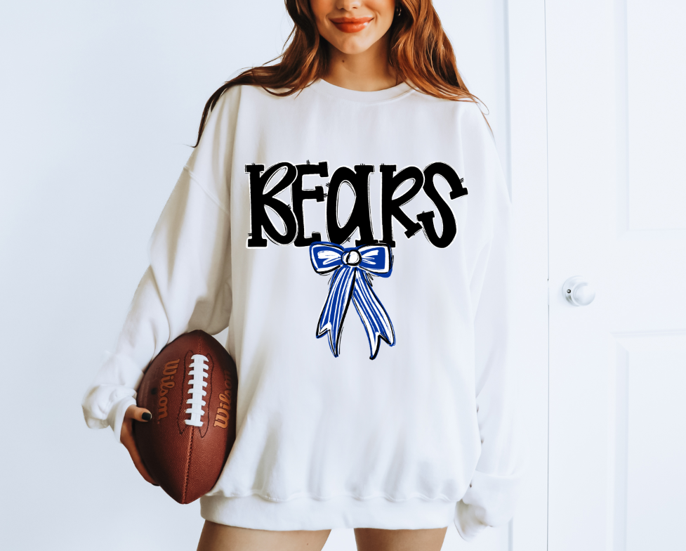 Spirit Stack Bow + Team Name custom cheer DTF transfer design