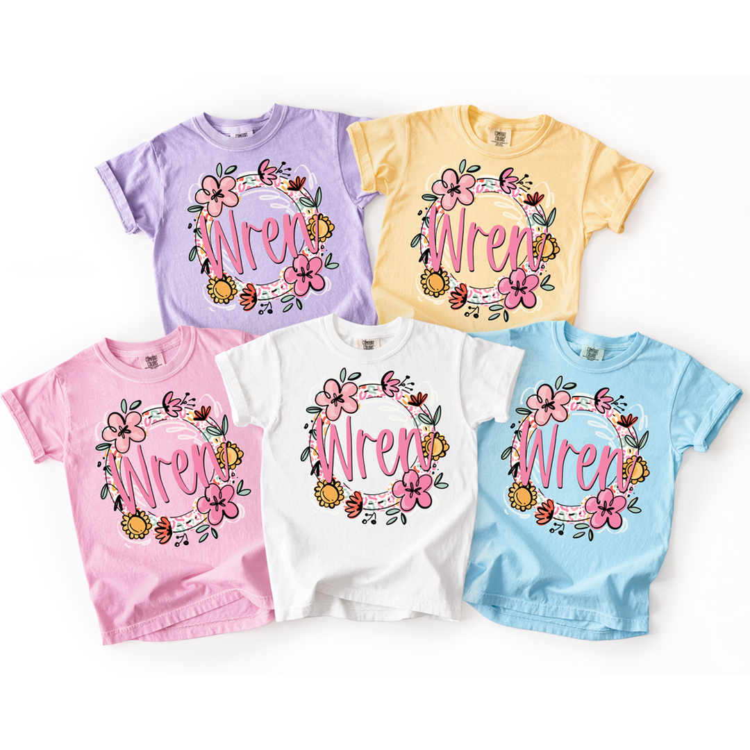 Floral Leopard Frame - Customizable – DTF Transfer – product image