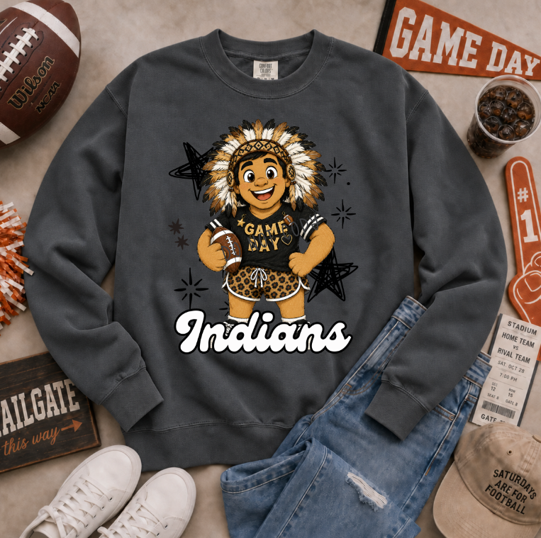 Vintage Football Indians DTF transfer